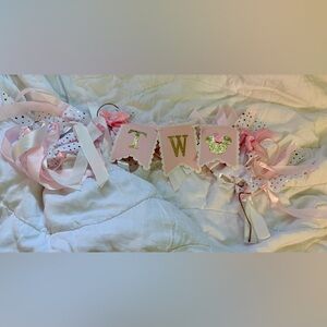 Pink and Gold Mickey Mouse Birthday Banner 6ft